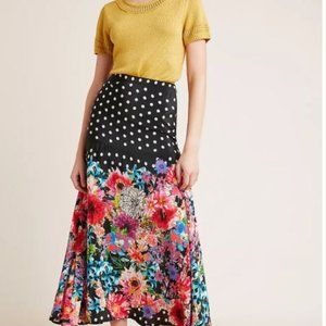 Tolani Katie Polka Dot Floral Maxi Skirt